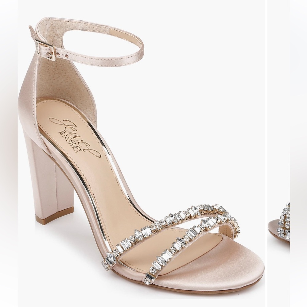 Jewel Badgley Mischka Blush Heels